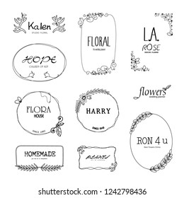 Flower euphemistic Logos Template.