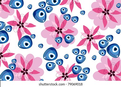 flower and evil eye