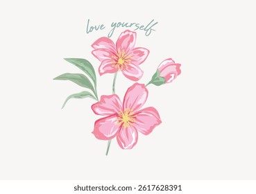 flower exotic hand drawn design vector