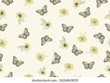 flower exotic hand drawn design vector