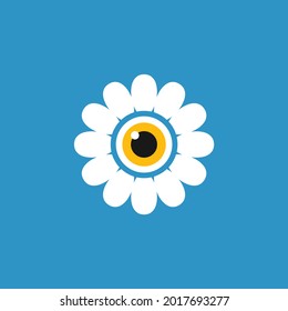 Flower and Eye Ball logo design. 