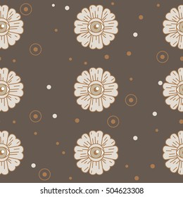 flower eye. pattern. creep garden. seamless texture with flowers