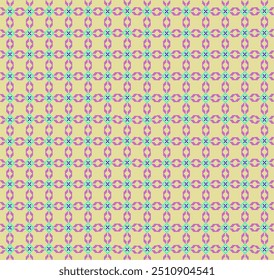 Flower fabric seamless pattern design from geometric shapes