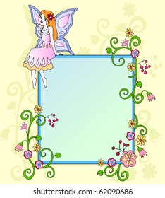 flower fairy with space for text