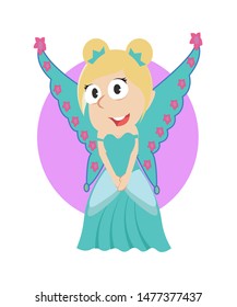 flower fairy vector illustration design