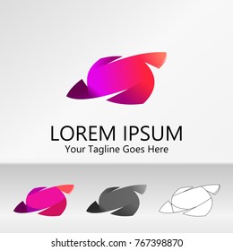 Flower Fan Logo .Creative Vector Logo Design Ideas for Your Company,Studio,Community,Startup,Store etc.