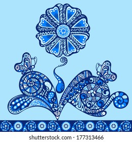  Flower fancy pattern, abstract design ornament floral motifs