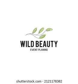 flower farm feminime weding logo