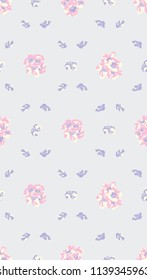Flower fashion background pattern print.