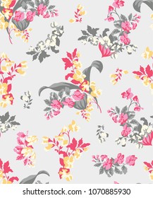 Flower Fashion Texture Background Pattern Print.