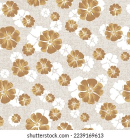 Patrón amarillo de campo de flores. Potencia de las flores. Patrón hippie de los años 60.fondo abstracto de ilustración de vector floral sin fisuras