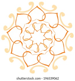 flower  of fine hearts in the shape of a circle for you
