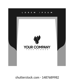 Flower Flame Logo Design Concept