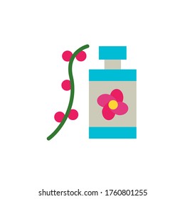 Icono de la caja del matraz de flores. Elementos de vector de color simples de iconos botánicos para ui y ux, sitio web o aplicación móvil