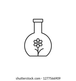 Flower in the flask icon. Simple outline vector of Sustainable Energy set icons for UI and UX, website or mobile application