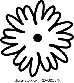 it is a flower with an flat aesthetic line design. perfect use for web, design, star up and etc. So, let's download this.