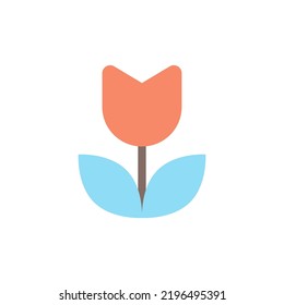 Icono ui de color plano de las flores. Tienda de flores. Florística minorista. Mercado en línea. Entrega de flores frescas. Elemento simple relleno para la aplicación móvil. Pictograma sólido colorido. Ilustración RGB aislada por vectores