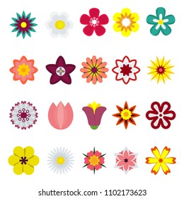 Flower flat color vector icon. Objects isolated on a white background.