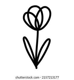 flower flat design icon on white background  flower icon vector illustration