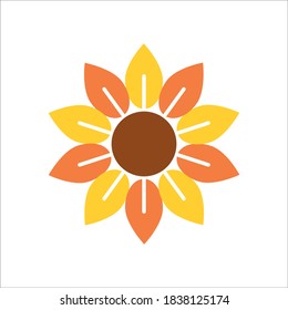 Illustration von Vektorgrafiken für Blumenmuster mit Symbolfarbe