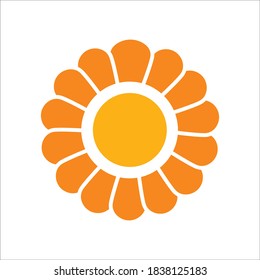 Flower Flat Icon Color Design Vector Template Illustration