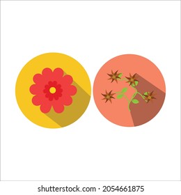 flower flat icon decoration bundling