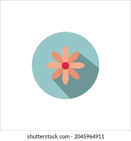 ilustración de icono plano de flor