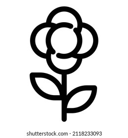 Flower Flat Icon Isolated On White Background