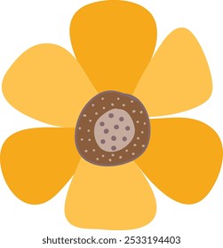 Ícone plano de flor isolado no fundo branco para web e design de aplicativo móvel