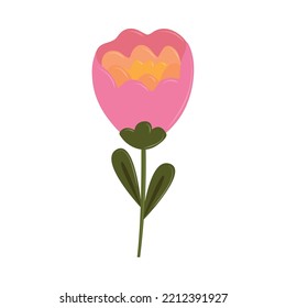 flower flat icon isolated vector