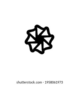 Flower flat icon. Simple style nature plant symbol. Logo design element. T-shirt printing. Vector for sticker.