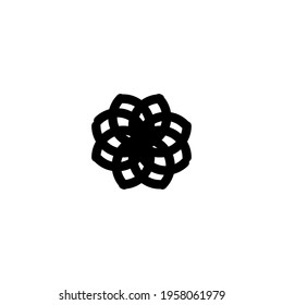 Flower flat icon. Simple style nature plant symbol. Logo design element. T-shirt printing. Vector for sticker.