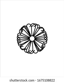 flower flat line icon,vector best flat line design icon.