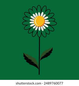 flower flat silhouettes design, vector illustrator