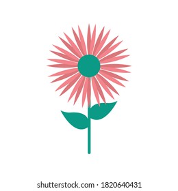 diseño de ícono de estilo florido plano, naturaleza floral natural adorno de jardín y botánica Tema vectorial ilustración