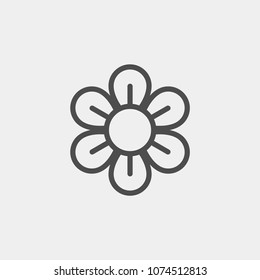 Flower flat vector icon