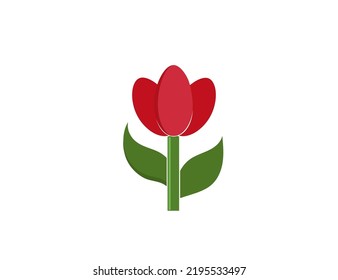 Flower Flat Vector Icon (tulip, Crocus, Snowdrop)