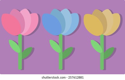 flower flora flat flats vector unusual bright modern