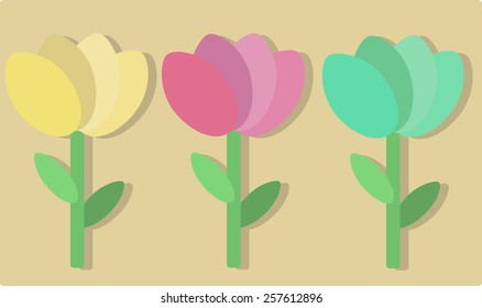 flower flora flat flats vector unusual bright modern