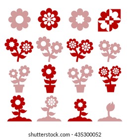 flower, flora icon set