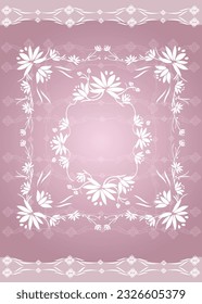 flower flora pattern elegant vintage frame vector