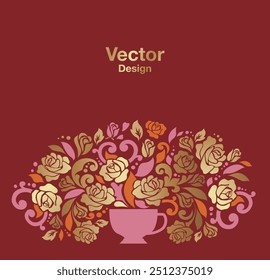 flor floral banner capa elemento design decoração quadro capa cartão arte ornamento modelo real casamento antigo barroco bonito