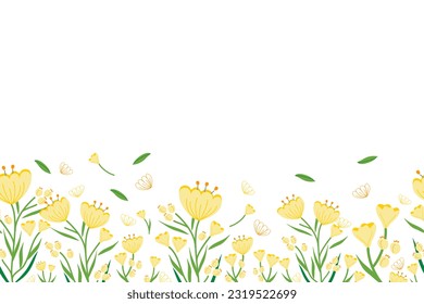 Flower floral border background banner frame vector illustration for Mother’s day, father’s day, valentines, spring,  summer, anniversary template decoration for specials day.
