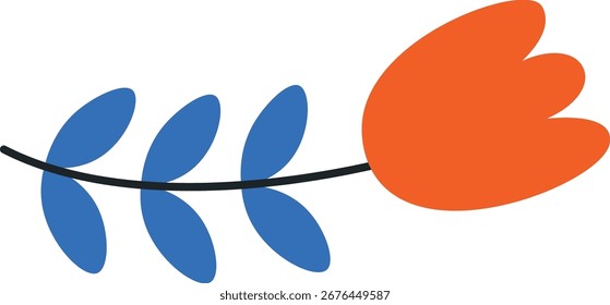Flower floral element cartoon vector illustration