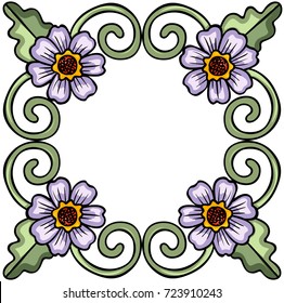 Flower floral frame
