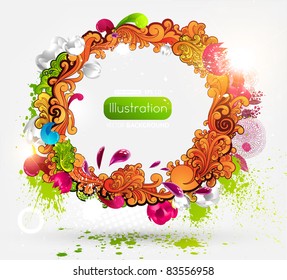 Flower floral frame