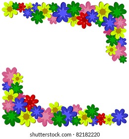 Flower floral frame with copy space