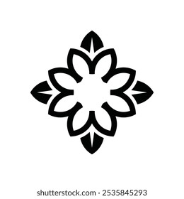 Flower Floral Leaf Natural with Initial Letter M Pattern logo design Inspiration