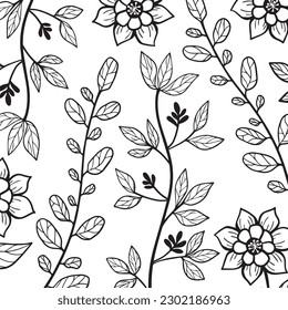 flower floral leaves pattern background
