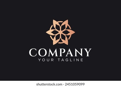 flower floral with letter O luxury logo design for fashion beauty jewelry boutique company business